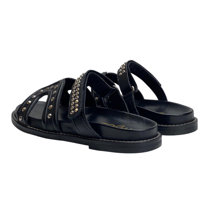 MJUS BLACK STUDDED SLIPPER