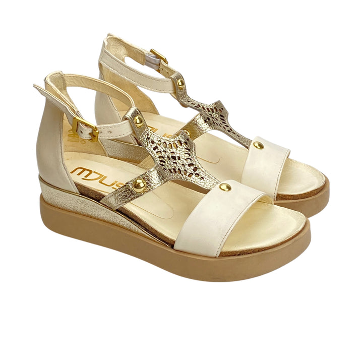 MJUS IVORY WEDGE SANDAL