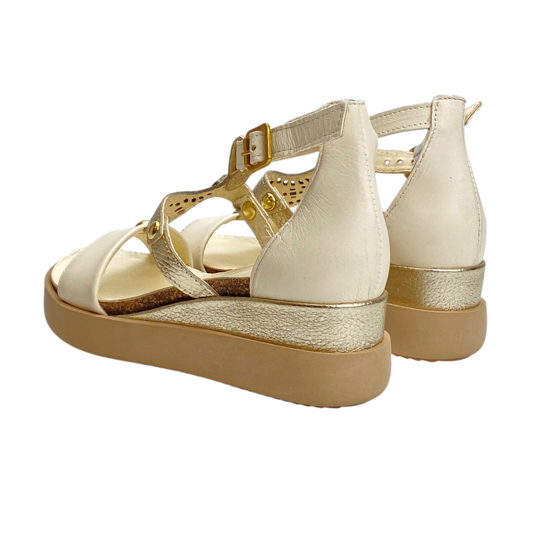 MJUS IVORY WEDGE SANDAL