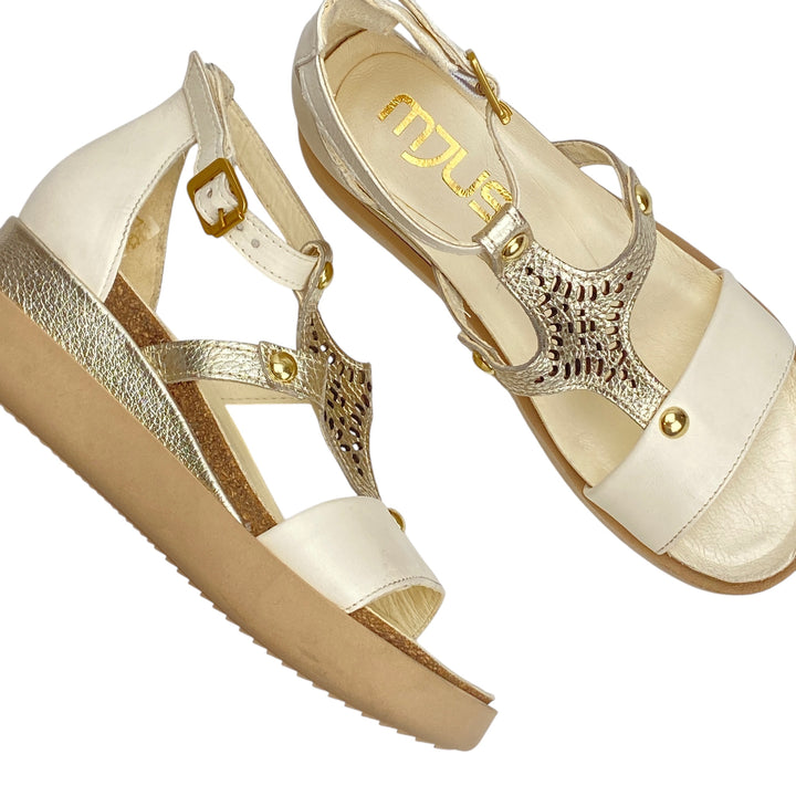 MJUS IVORY WEDGE SANDAL