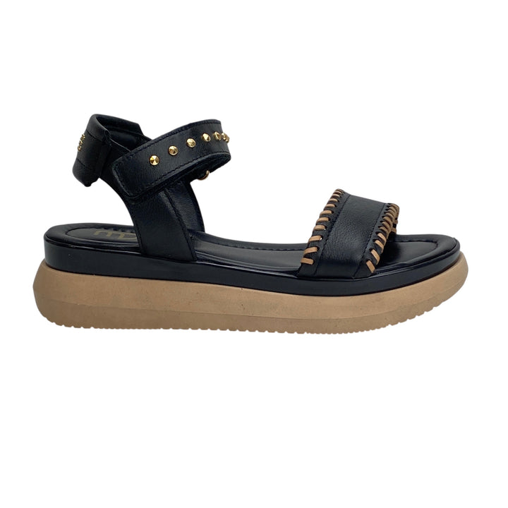 MJUS BLACK WEDGE SANDAL