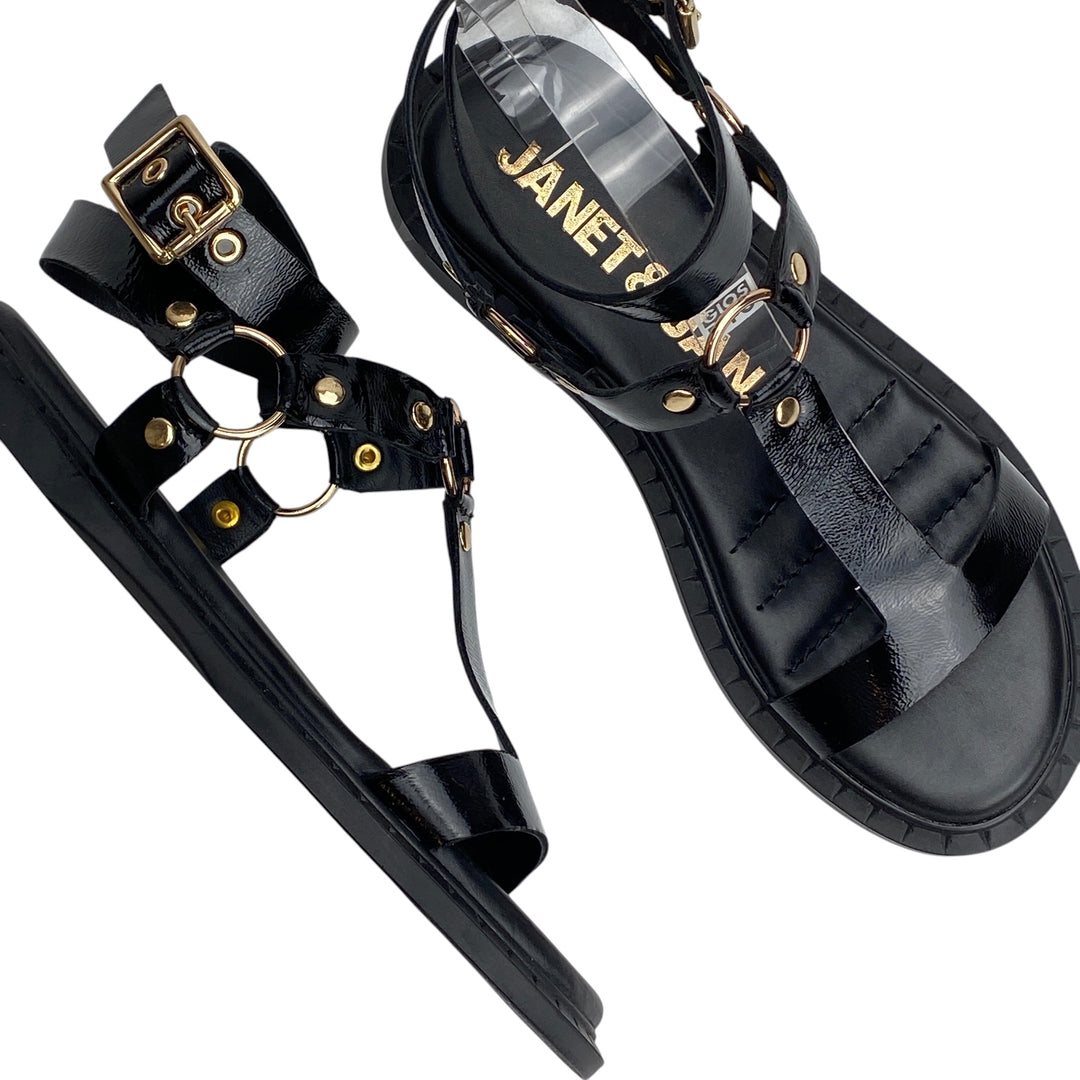 JANET &amp; JANET BLACK NAPLAK SANDAL