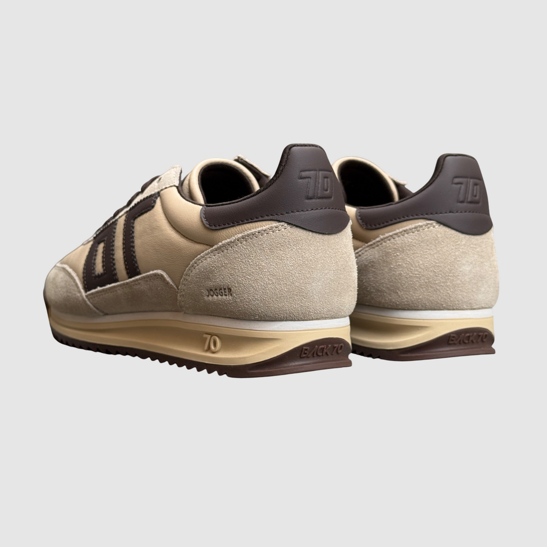 BACK 70 SNEAKER JOGGER BEIGE COFFEE