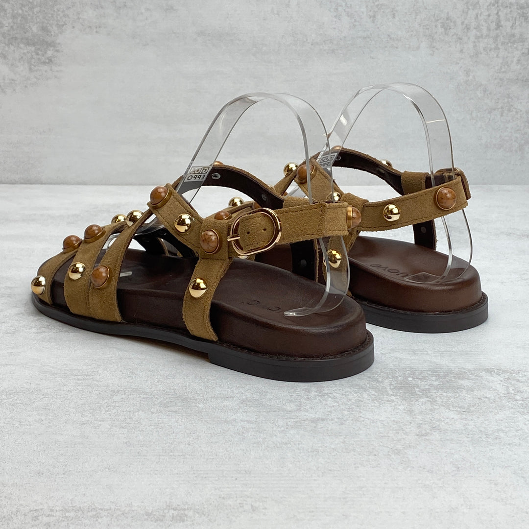 INUOVO SANDALO SUEDE CUOIO