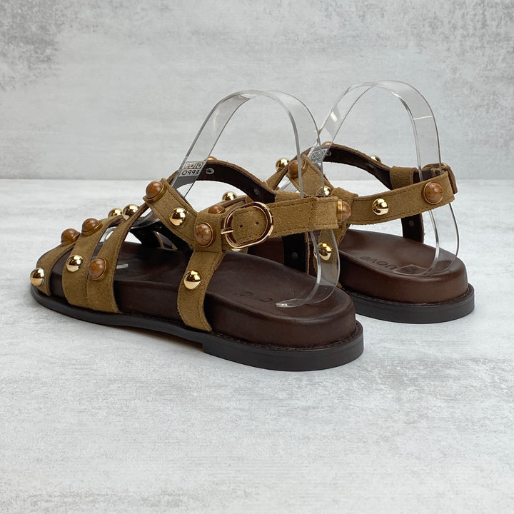 INUOVO SANDALO SUEDE CUOIO