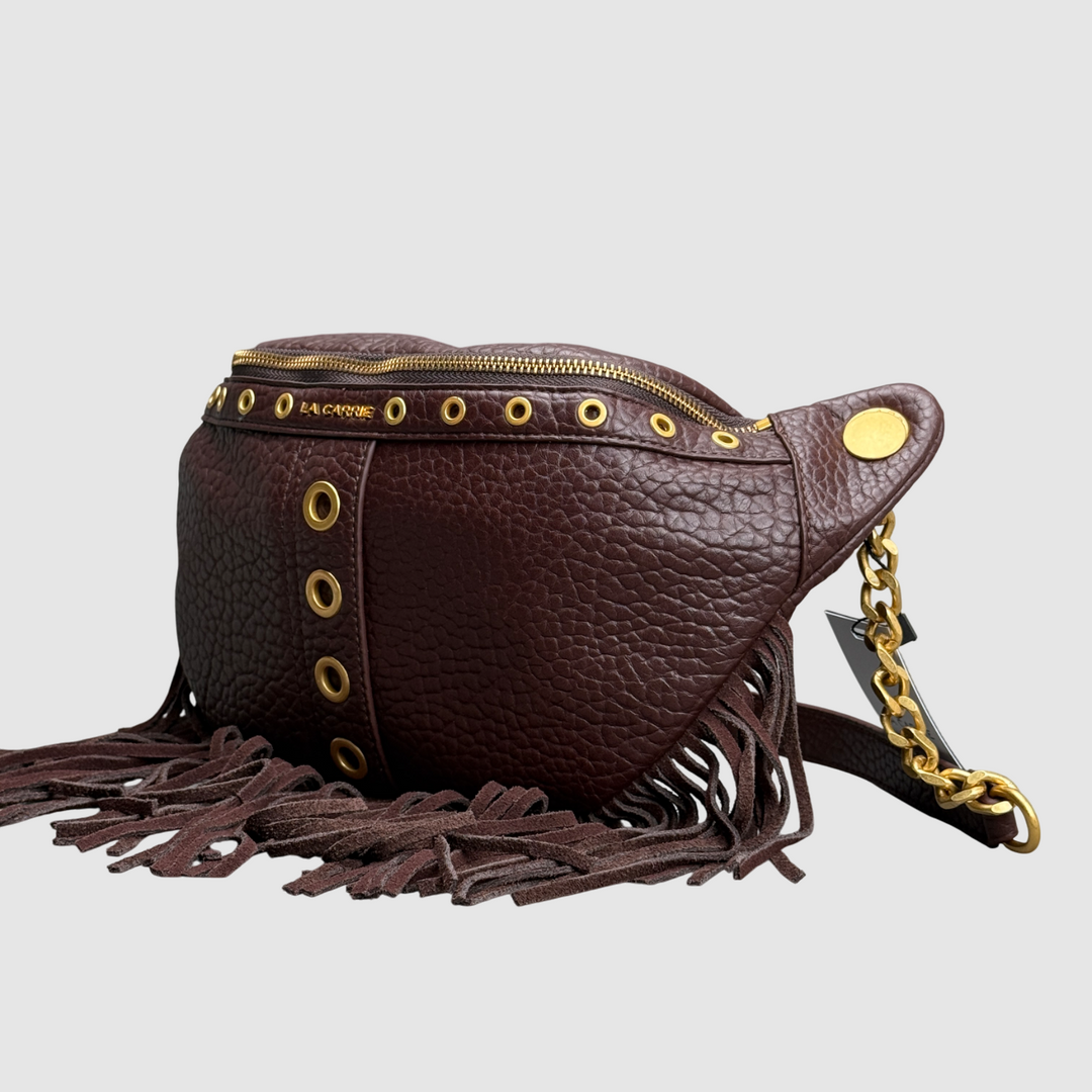 LA CARRIE Marsupio Fringes BROWN