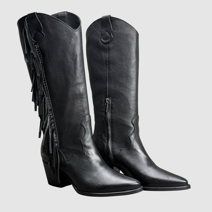 STUDIOUNO STIVALE FRANGE NERO