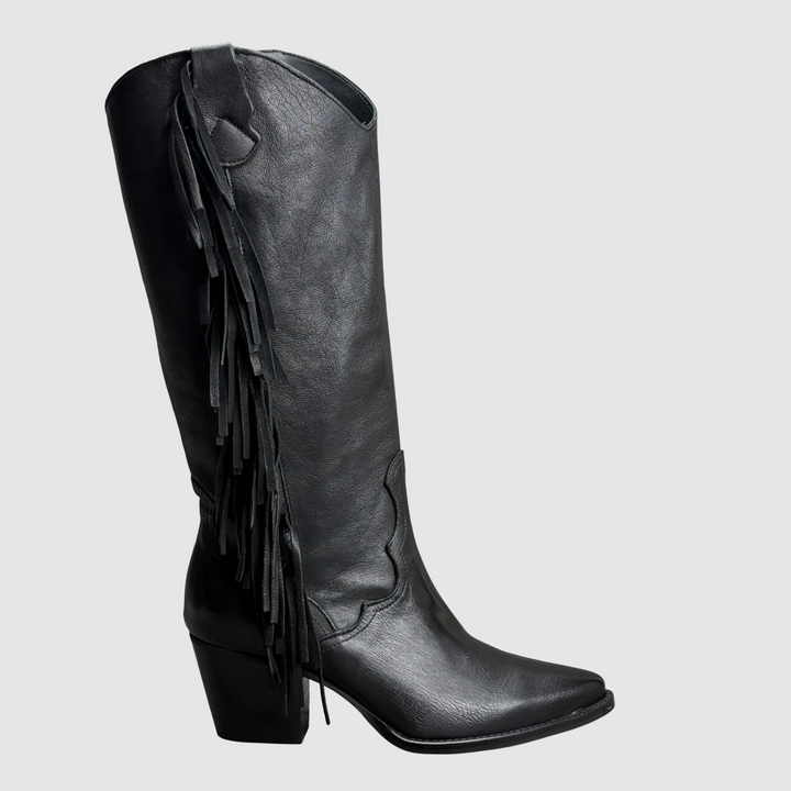 STUDIOUNO STIVALE FRANGE NERO