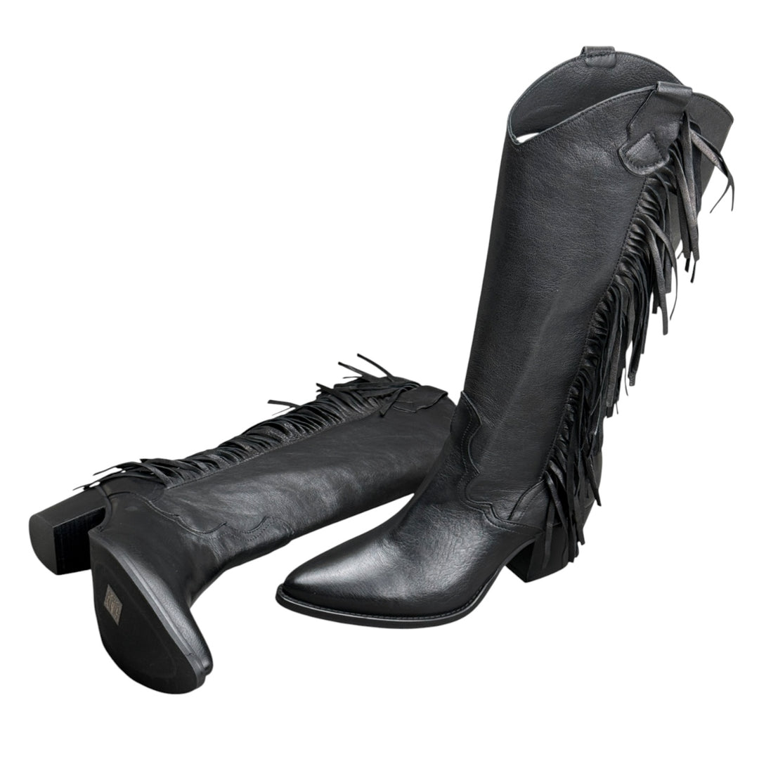 STUDIOUNO Stivale Frange Nero