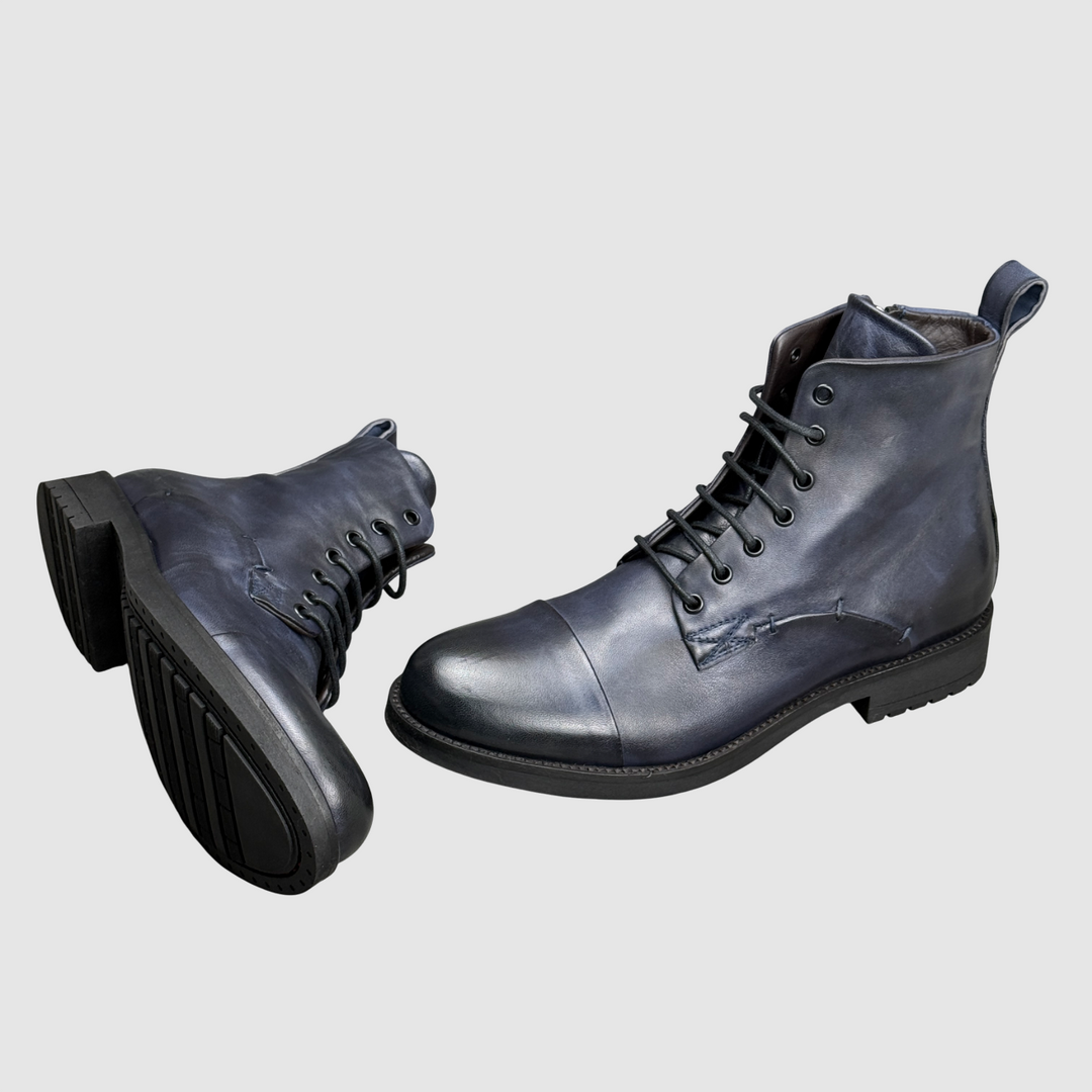 JP/DAVID Stivaletto stringato BLU