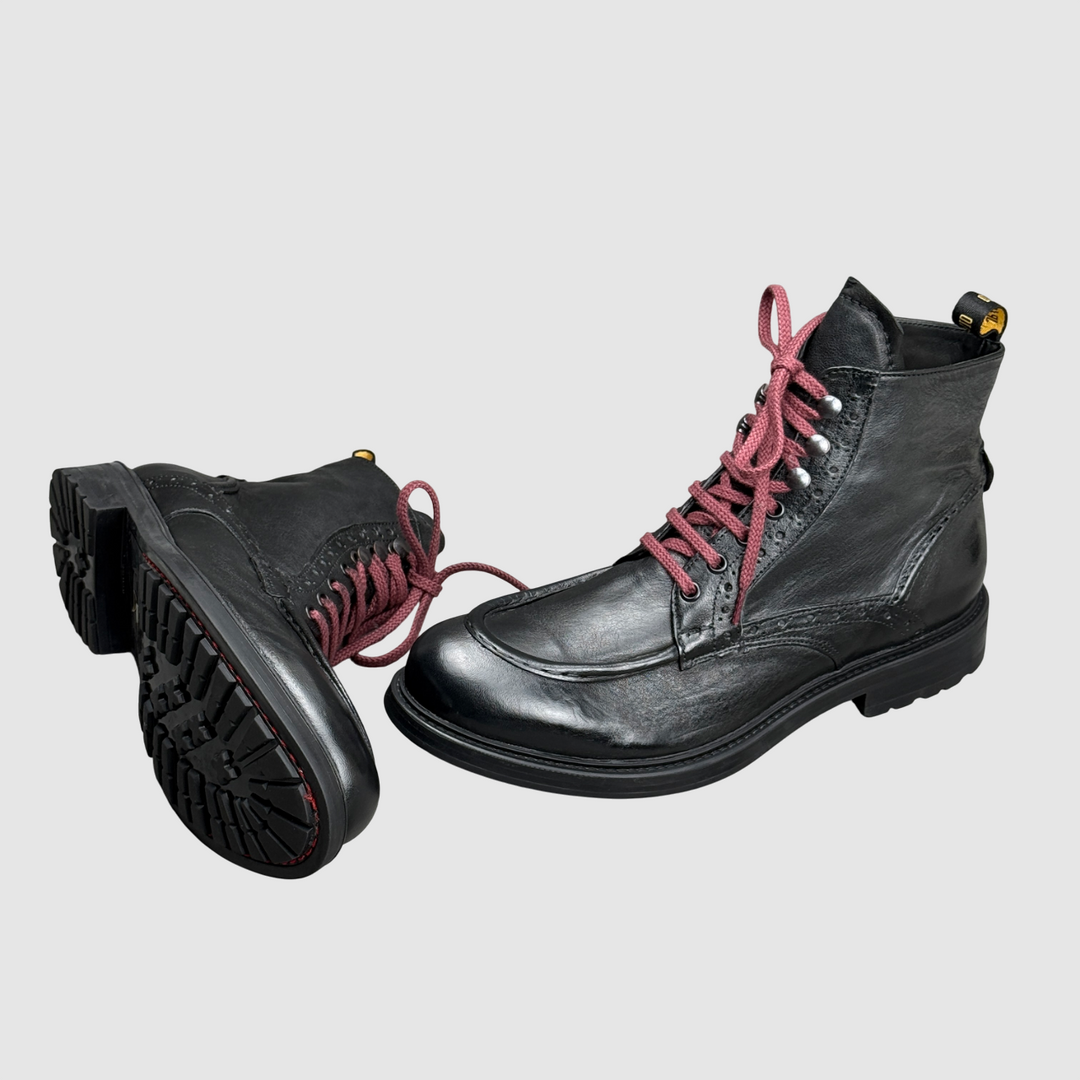 JP/DAVID Stivaletto stringato duilio NERO