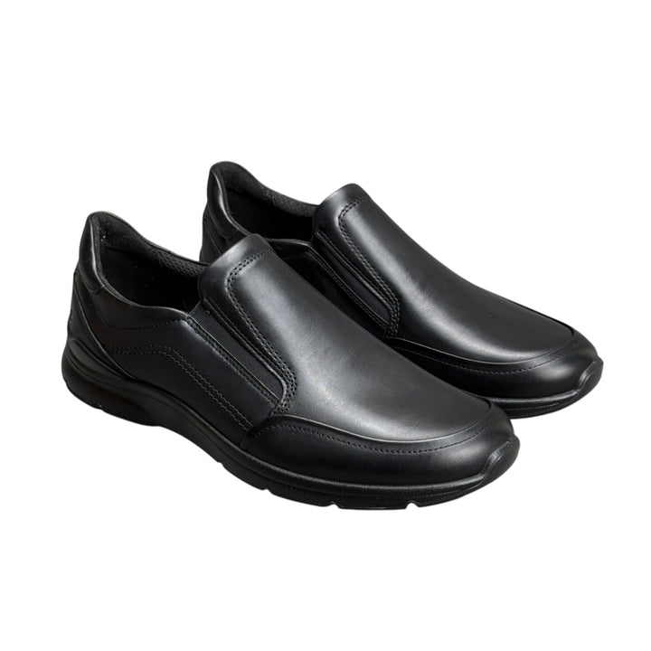 ECCO IRVING BLACK ELASTICS