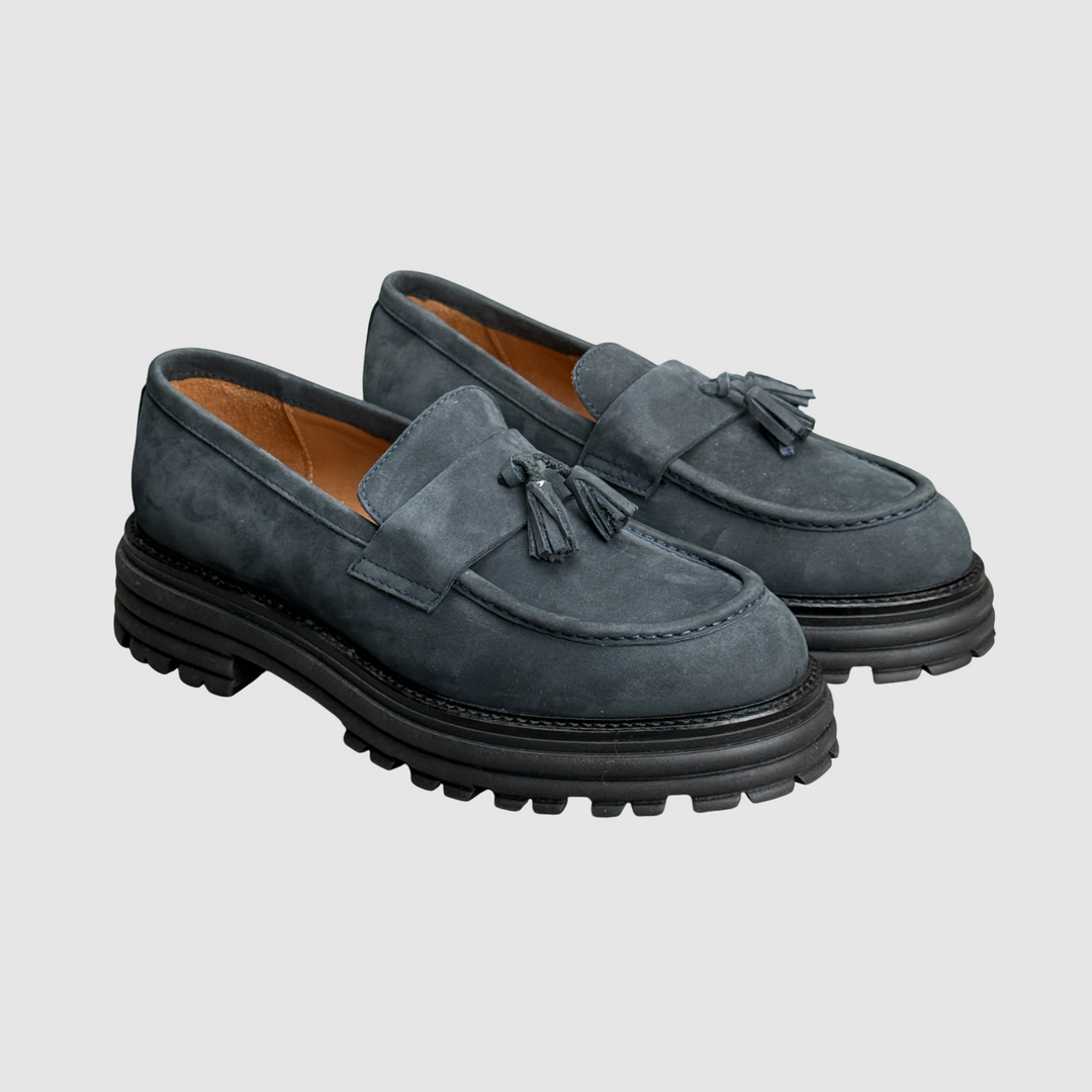 ANGELICA BLUE NUBUCK MOCCASIN SIZE 40