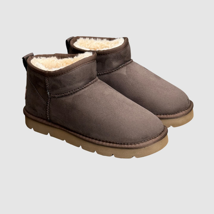 GRUNLAND Boot MARRONE basso con fodera in peluche