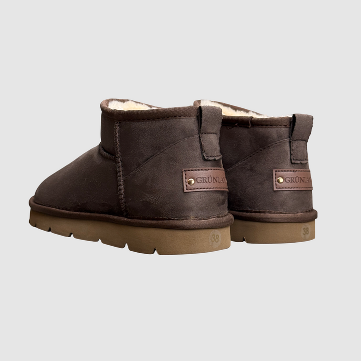 GRUNLAND Boot MARRONE basso con fodera in peluche