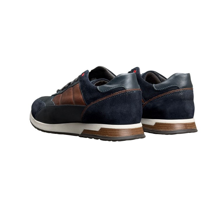 EXTON SNEAKER BLU-CUOIO
