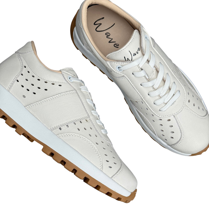 WAVE Sneaker Avorio Forata