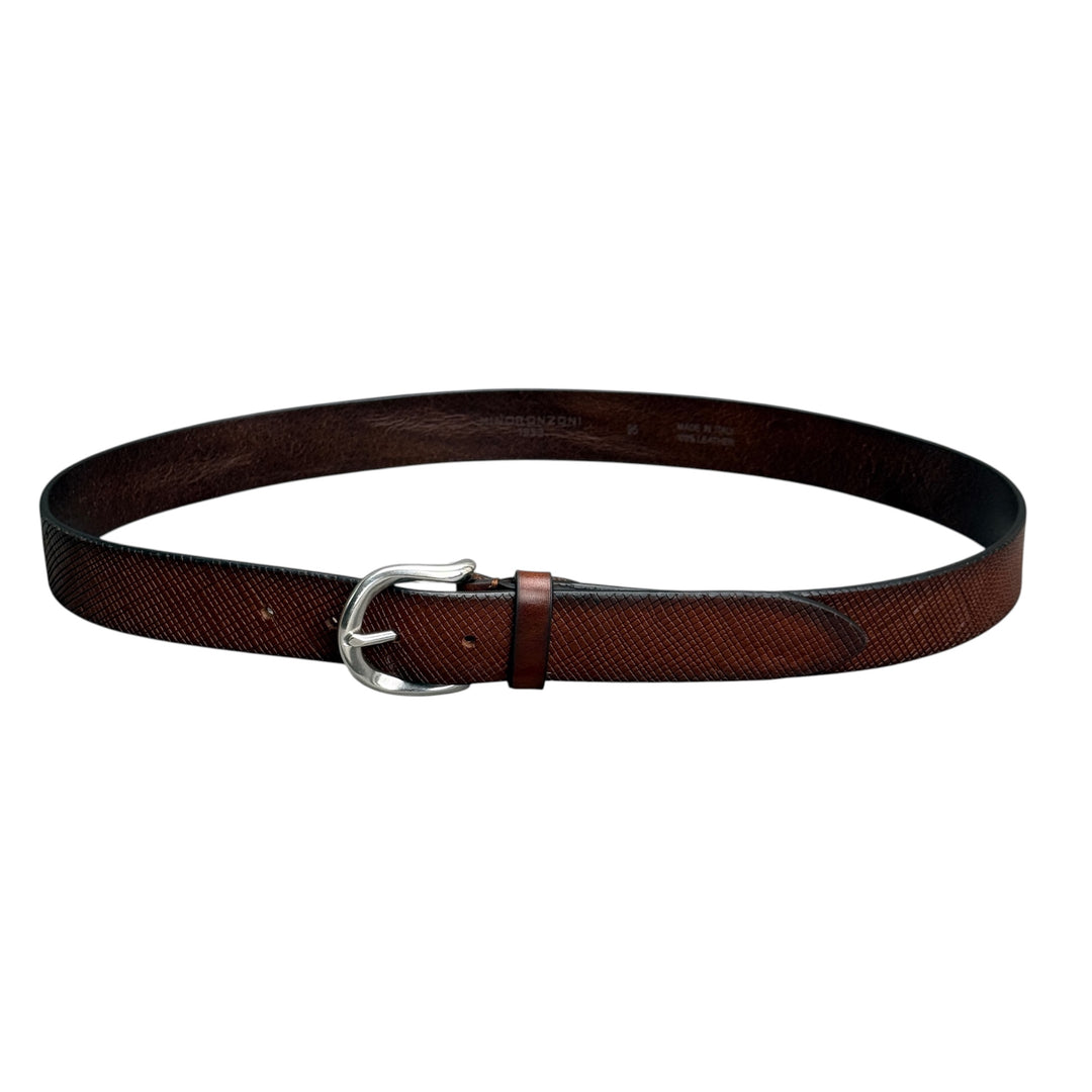 MINORONZONI Cintura Pelle Cuoio Stampata