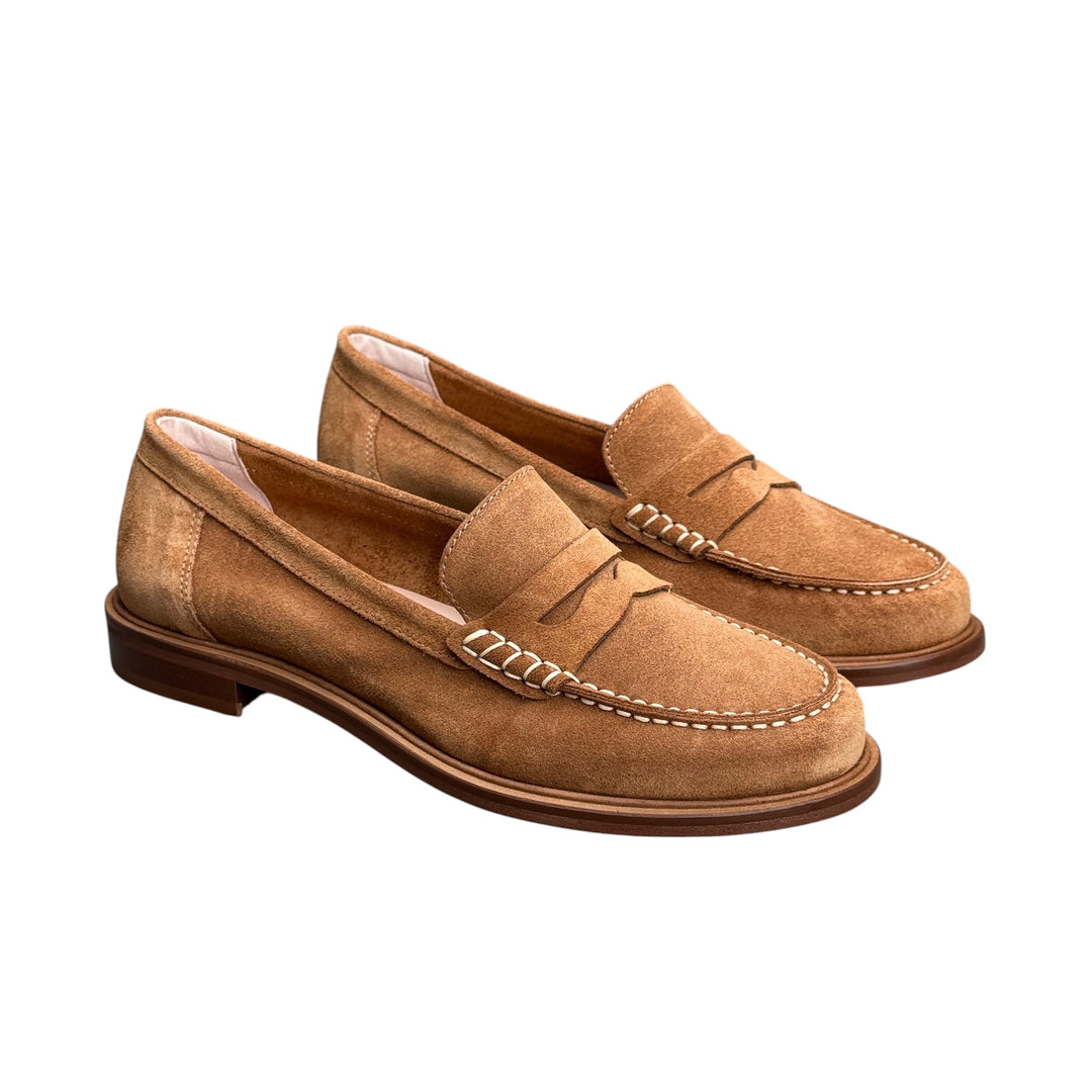 ELISA LANCI Mocassino Suede Cuoio