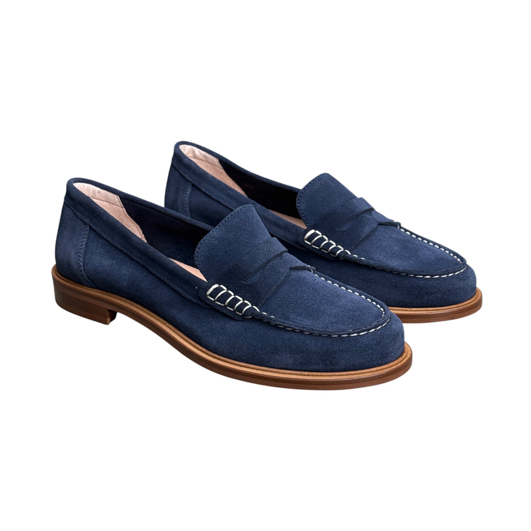 ELISA LANCI Mocassino Suede Blu