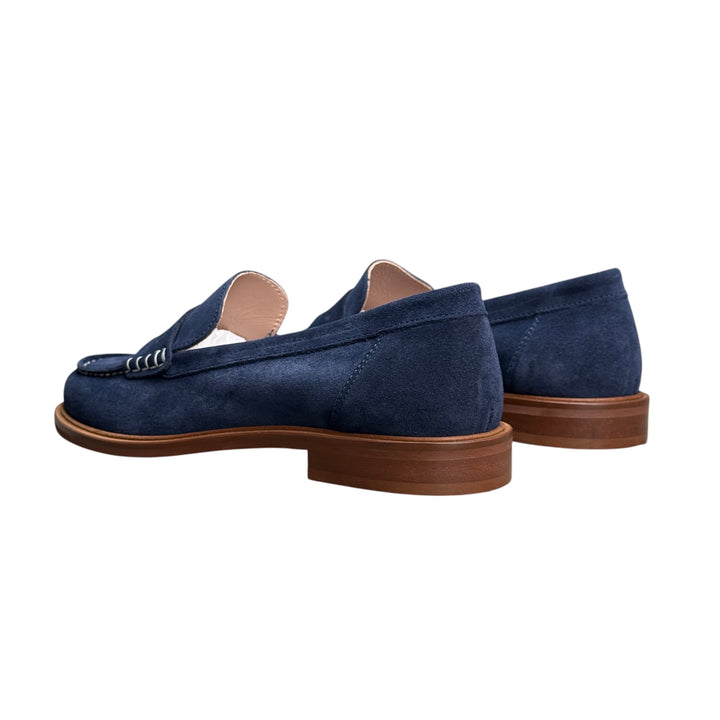 ELISA LANCI Mocassino Suede Blu