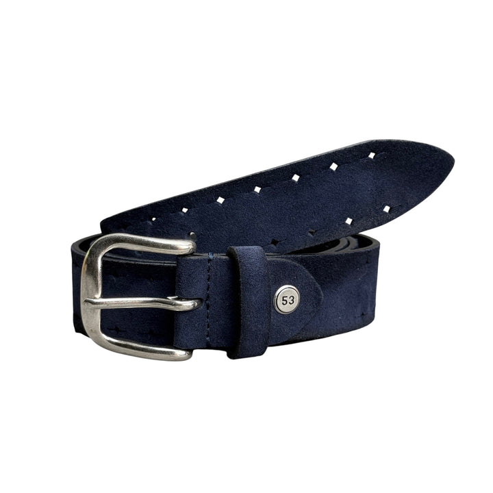 MINORONZONI Blue Suede Belt