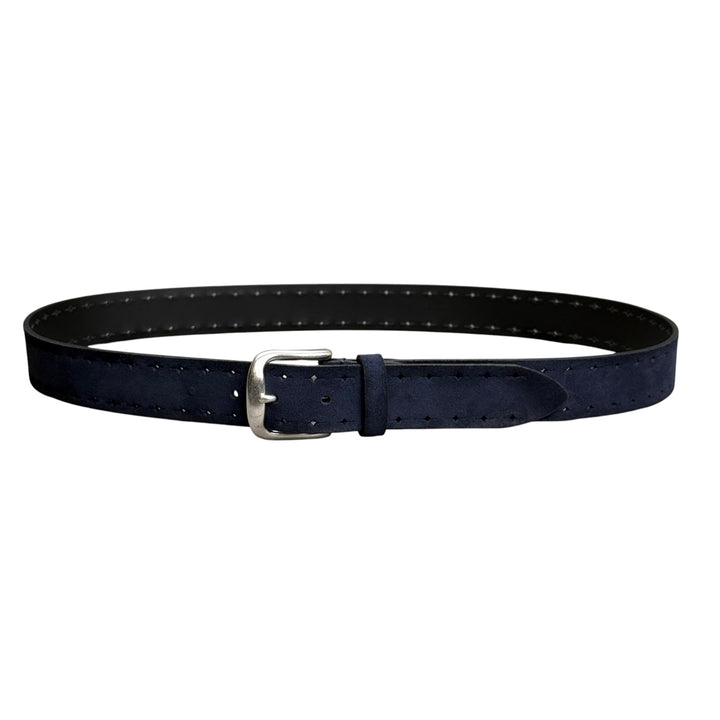 MINORONZONI Blue Suede Belt