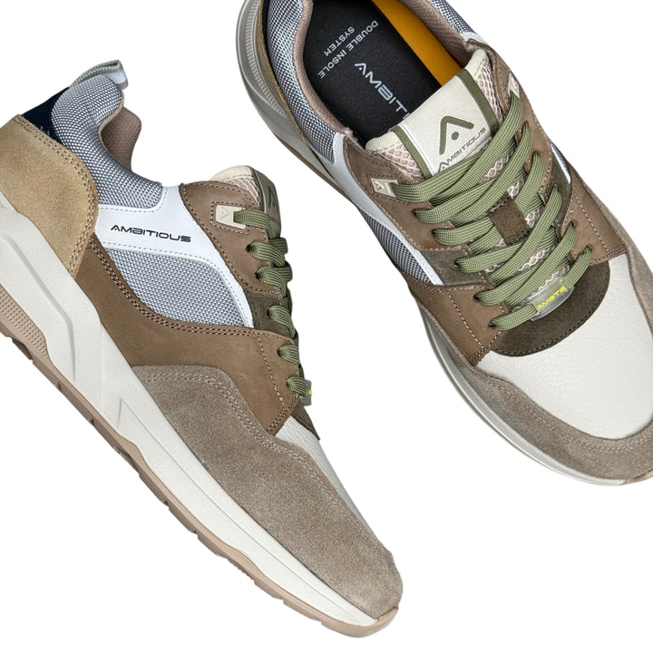 AMBITIOUS Sneaker Rider 80s Runner Combi Offwhite