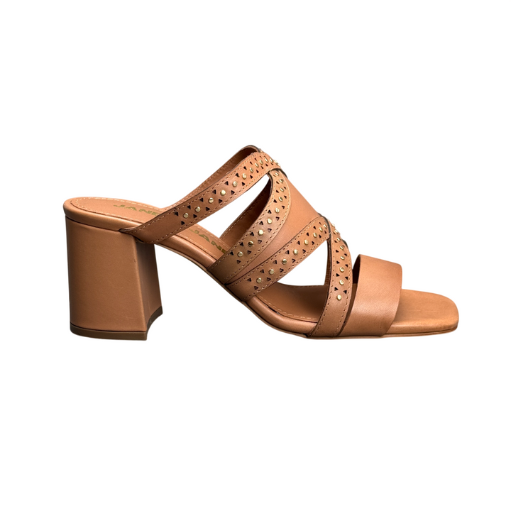 JANET & JANET Sandalo Borchie J-732 Cuoio