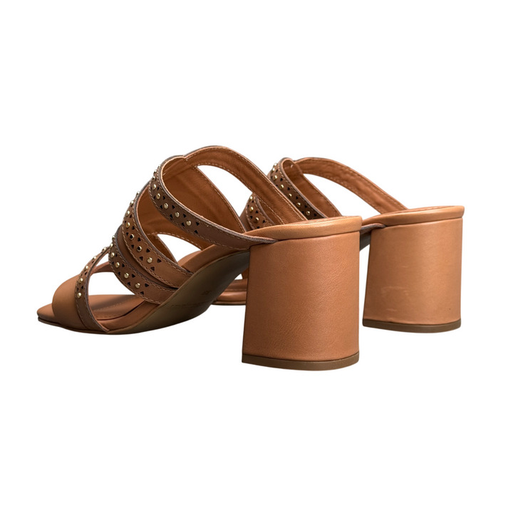 JANET & JANET Sandalo Borchie J-732 Cuoio