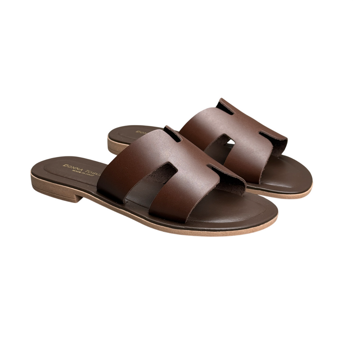 DONNA TOSCANA Dark Brown Slipper
