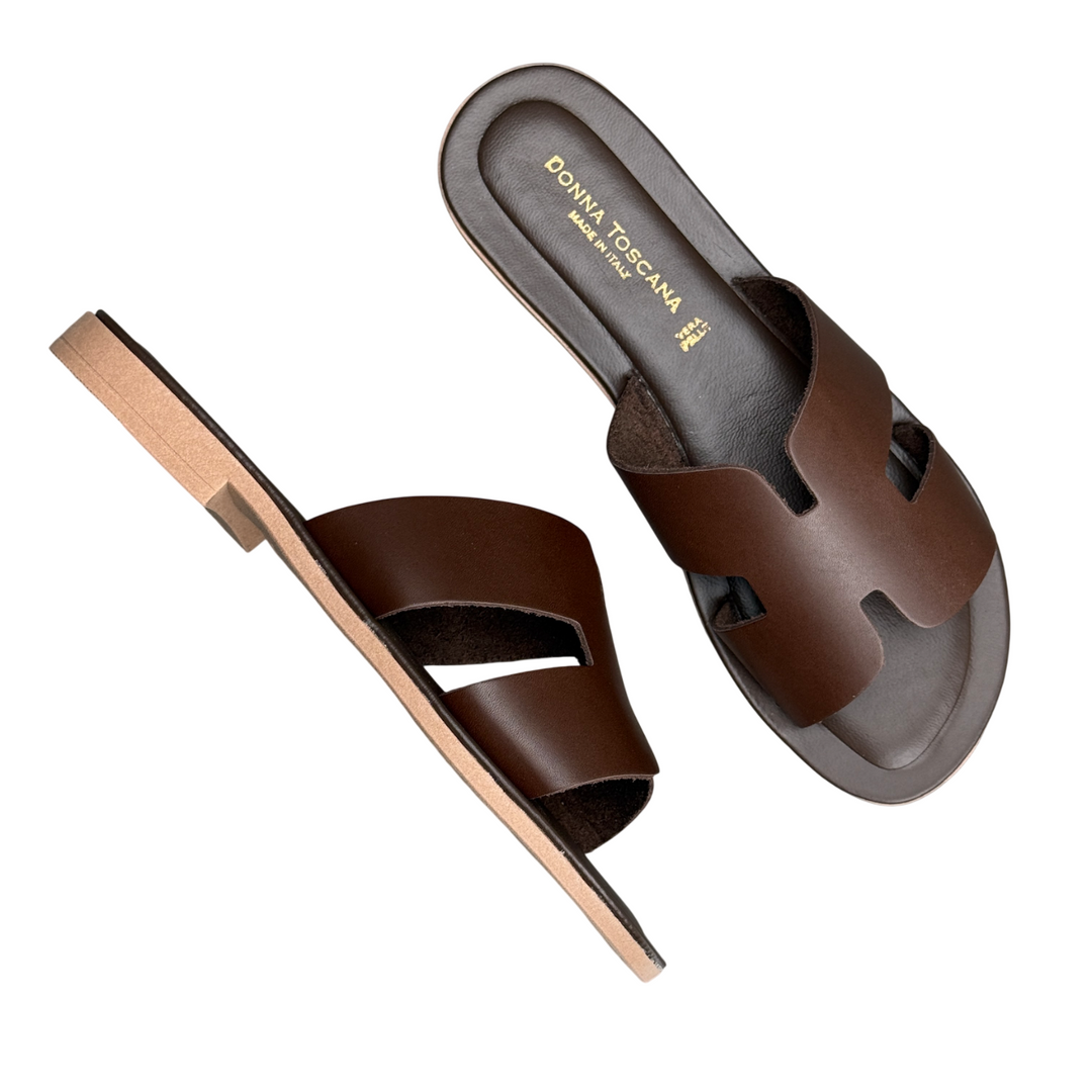 DONNA TOSCANA Dark Brown Slipper