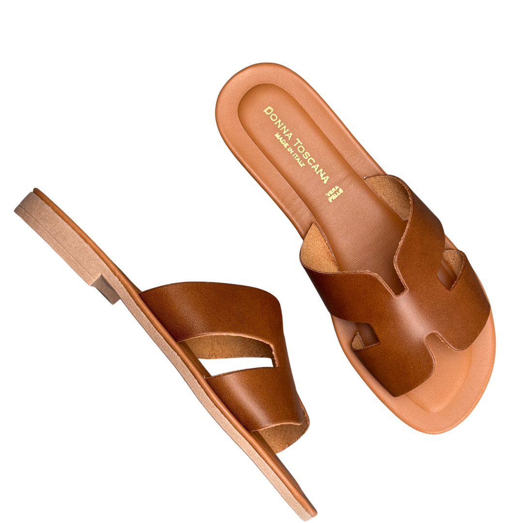 DONNA TOSCANA Ciabattina Cuoio