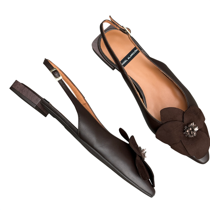 ANGEL ALARCON Fiora Slingback Dark Brown