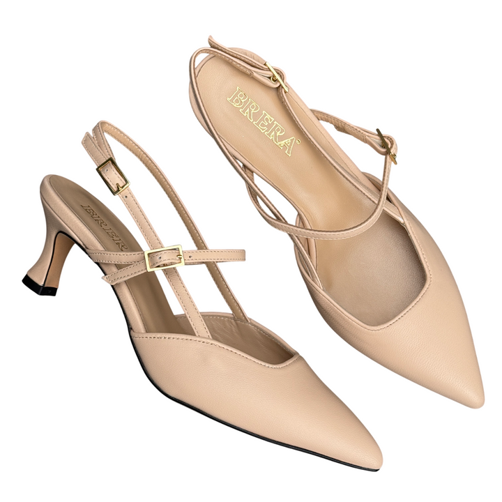 BRERA Slingback Nappa Nude