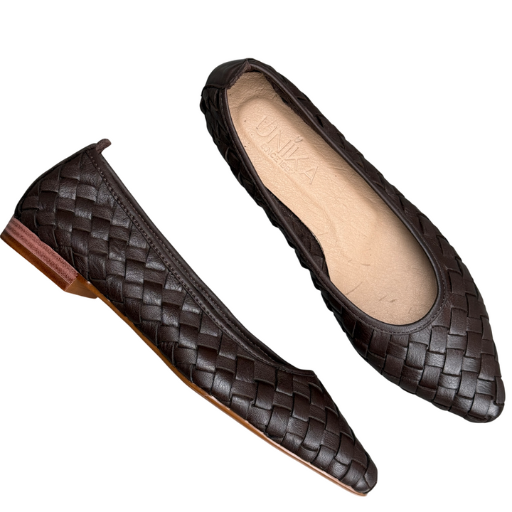 UNIKA Woven Leather Ballerina