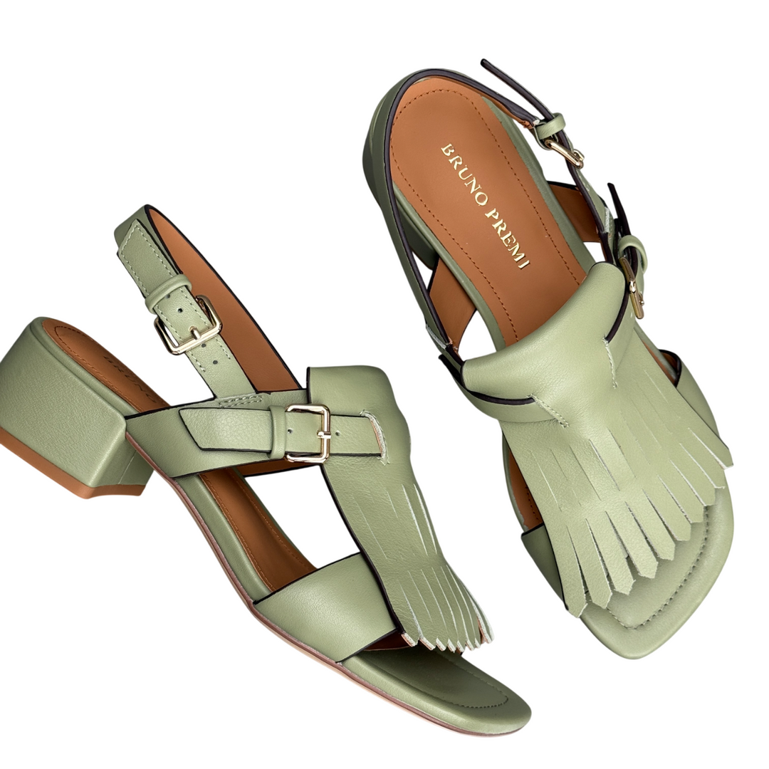 BRUNO PREMI Sandalo Frangia Verde