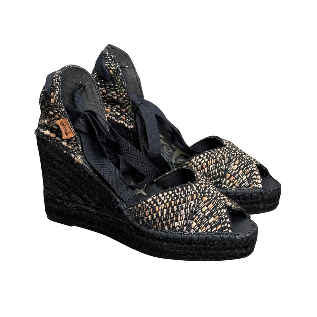 VIDORRETA Sandalo Espadrillas Zeppa 0146 Nero