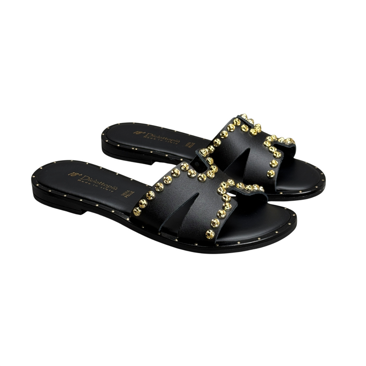 DICIOTTOPIÙ Ciabattina Nera Borchie