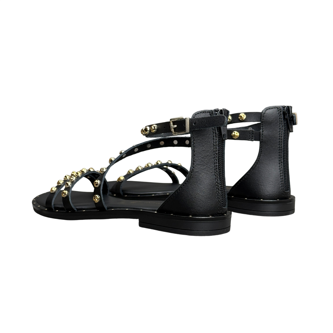 DICIOTTOPIÙ Sandalo Borchie Nero
