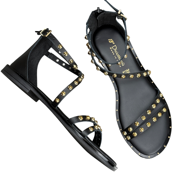 DICIOTTOPIÙ Sandalo Borchie Nero