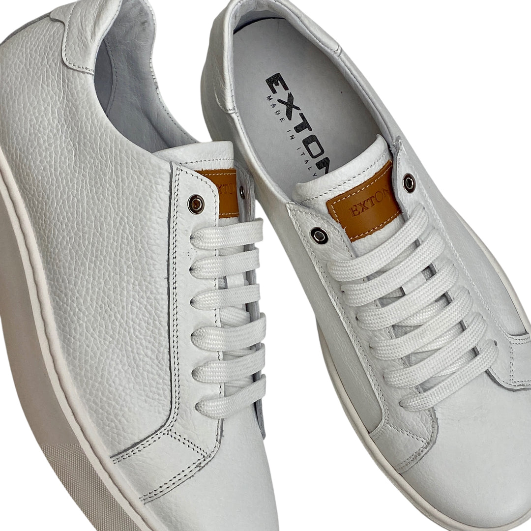 EXTON HAMMERED WHITE SNEAKER