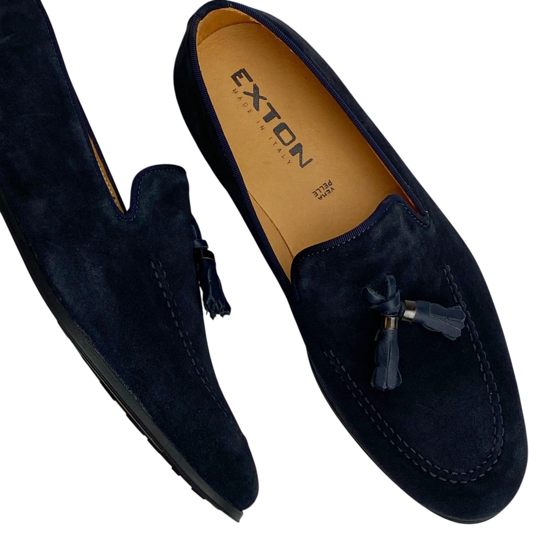 EXTON MOCASSINO CAMOSCIO BLU