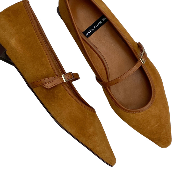 ANGEL ALARCON Ballerina Suede Coccio